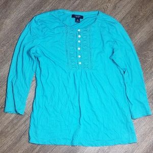 Chaps Blouse with 3/4 sleeves